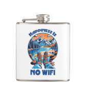 Glück ist kein Wifi-Wanderschuh Flachmann (Vorderseite)