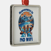 Glück ist kein Wifi-Wanderschuh Ornament Aus Metall (Rechts)