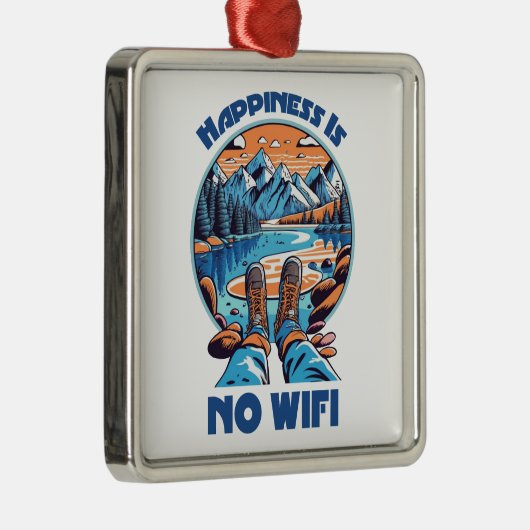 Glück ist kein Wifi-Wanderschuh Ornament Aus Metall (Rechts)