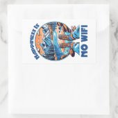 Glück ist kein Wifi-Wanderschuh Rechteckiger Aufkleber (Tasche)