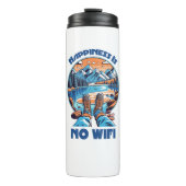 Glück ist kein Wifi-Wanderschuh Thermosbecher (Vorderseite)