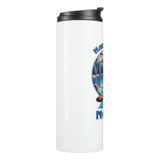 Glück ist kein Wifi-Wanderschuh Thermosbecher (Nach links gedreht)