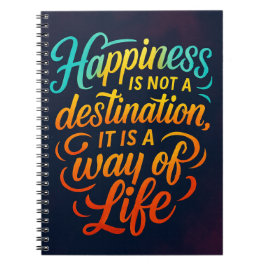 Glück ist kein Ziel - Motivierend Quot Notizblock