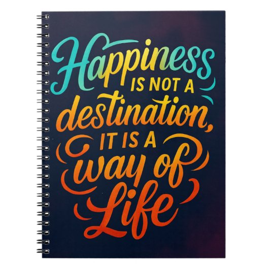 Glück ist kein Ziel - Motivierend Quot Notizblock (Vorderseite)