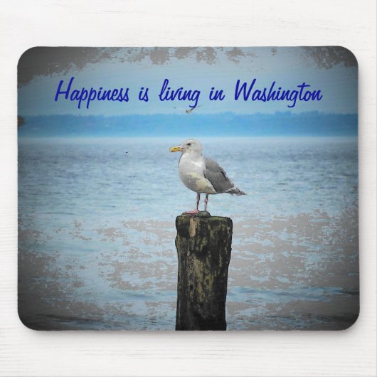 Glück ist Leben in Washington Mousepad (Vorne)