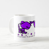 Glück ist lila Unicorns am Spiel Kaffeetasse (Vorderseite Links)