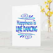 Glück ist LINE DANCING Karte (Gelbe Blume)