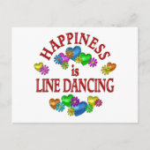 Glück ist Line Dancing Postkarte (Vorderseite)