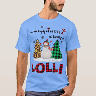 Glück ist Lolli Snowman Frohe Weihnachten T-Shirt