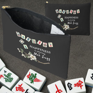 Glück ist Mah Jongg spielen mit den Girls Black Zubehörtasche