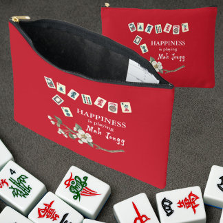 Glück ist Mah Jongg spielen mit den Girls Red Zubehörtasche