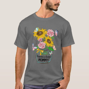 Glück ist Mama Life Blume Art Mütter D T-Shirt