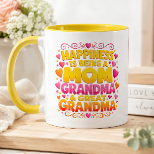 Glück ist, Mama, Oma und Ur-Oma zu sein Tasse