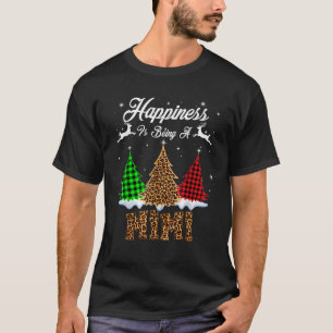 Glück ist Mimi Weihnachtsbaum Leopard Pla T-Shirt