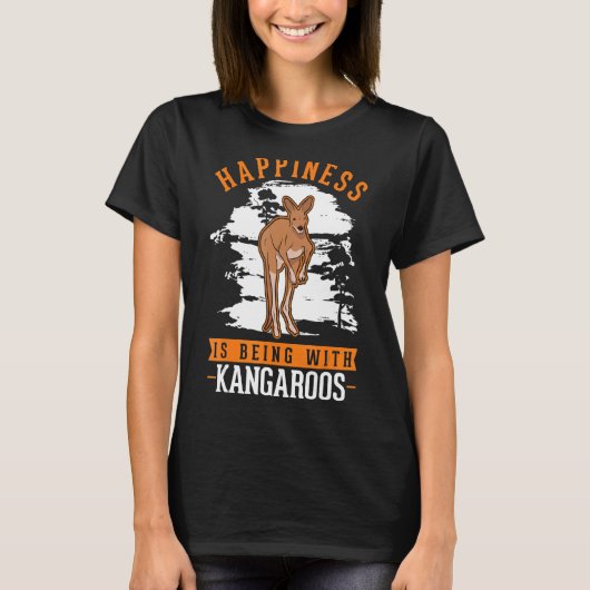 Glück ist mit Kangaroos T-Shirt (Vorderseite)