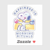 Glück ist morgendliche Rituale Aufkleber (Blatt)