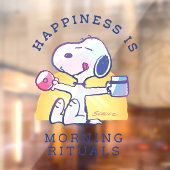 Glück ist morgendliche Rituale Fensteraufkleber (Blatt 2)