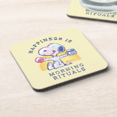 Glück ist morgendliche Rituale Getränkeuntersetzer (Linke Seite)