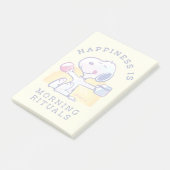 Glück ist morgendliche Rituale Post-it Klebezettel (angewinkelt)