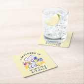 Glück ist morgendliche Rituale Rechteckiger Pappuntersetzer (Vor Ort)