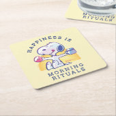 Glück ist morgendliche Rituale Rechteckiger Pappuntersetzer (angewinkelt)