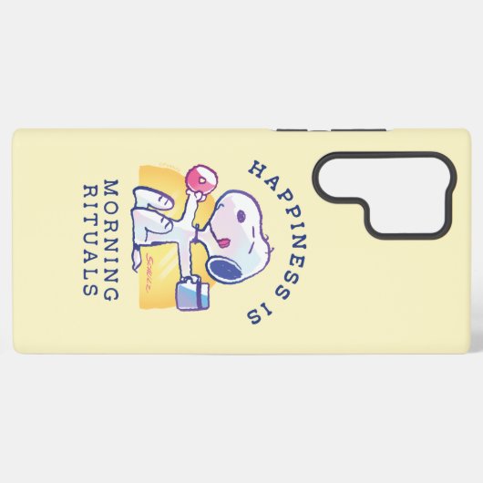 Glück ist morgendliche Rituale Samsung Galaxy Hülle (Rückseite (Horizontal))