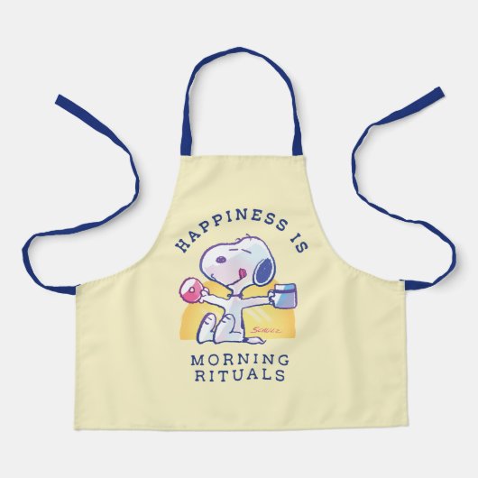 Glück ist morgendliche Rituale Schürze (Vorderseite)