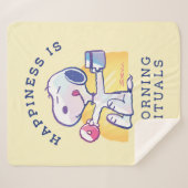 Glück ist morgendliche Rituale Sherpadecke (Vorderseite (Horizontal))