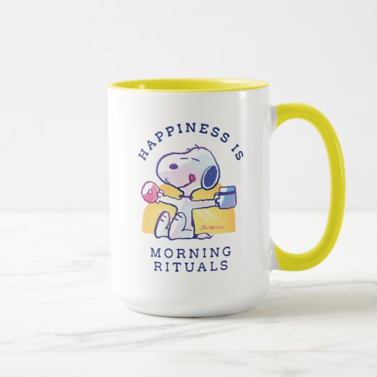 Glück ist morgendliche Rituale Tasse (Rechts)