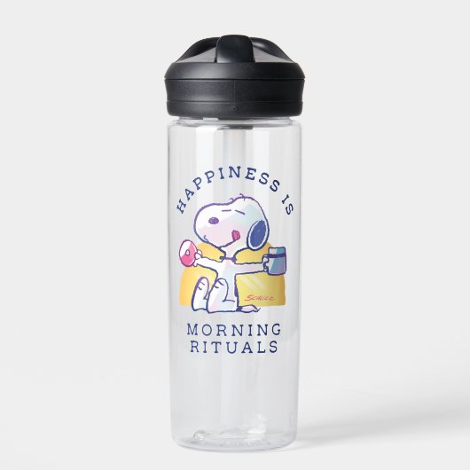 Glück ist morgendliche Rituale Trinkflasche (Vorderseite)