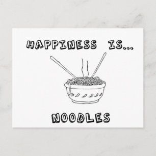 Glück ist Noodles Postkarte