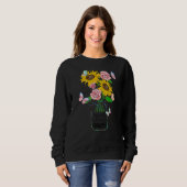 Glück ist Oma Leben Blume Mutter's Da Sweatshirt (Vorne ganz)