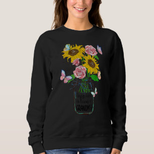 Glück ist Oma Leben Blume Mutter's Da Sweatshirt