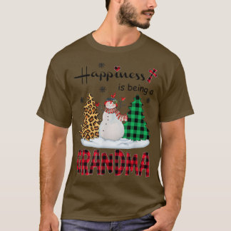 Glück ist Oma Snowman Frohe Weihnachten T-Shirt