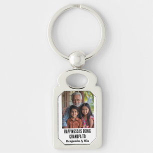 Glück ist Opa von Name Familienfoto zu sein Schlüsselanhänger