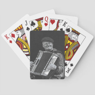 Glück ist, Paris Musiker Schwarz & Weiß Kunst Spielkarten
