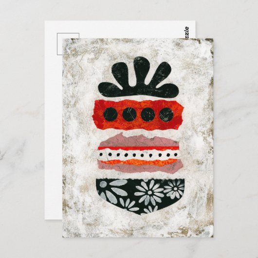 Glück ist Postkarte - Abstrakte Kunst (Vorne/Hinten)