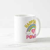 Glück ist Power Regenbogen Kaffeetasse (VorderseiteRechts)