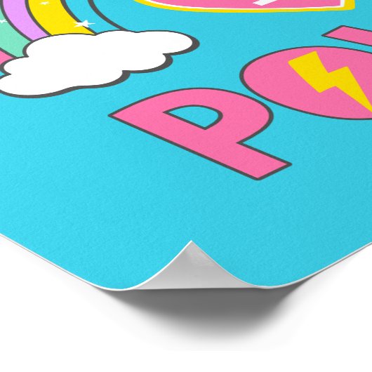 Glück ist Power Regenbogen Poster (Ecke)