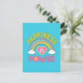 Glück ist Power Regenbogen Postkarte (Stehend Vorderseite)