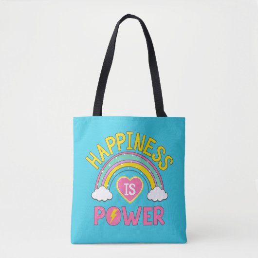 Glück ist Power Regenbogen Tasche (Vorderseite)