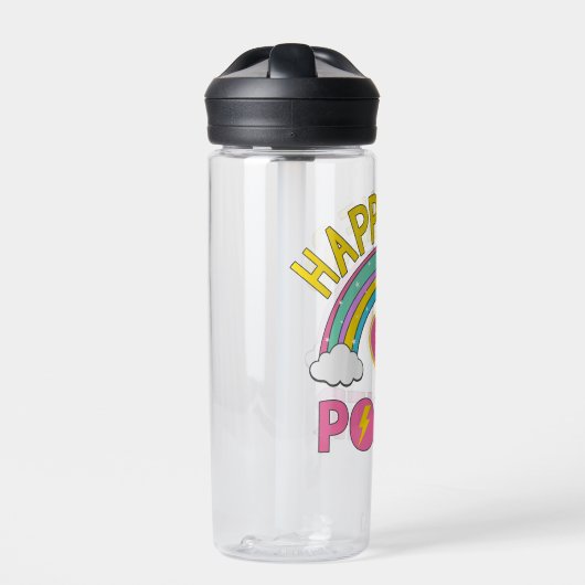 Glück ist Power Regenbogen Trinkflasche (Vorderseite)