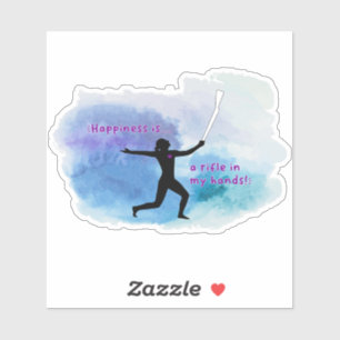 Glück ist. Rifle Wassercolor Aufkleber