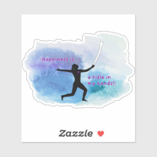 Glück ist. Rifle Wassercolor Aufkleber