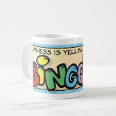 Glück ist schreiend BINGO! Kaffeetasse (Vorderseite Links)