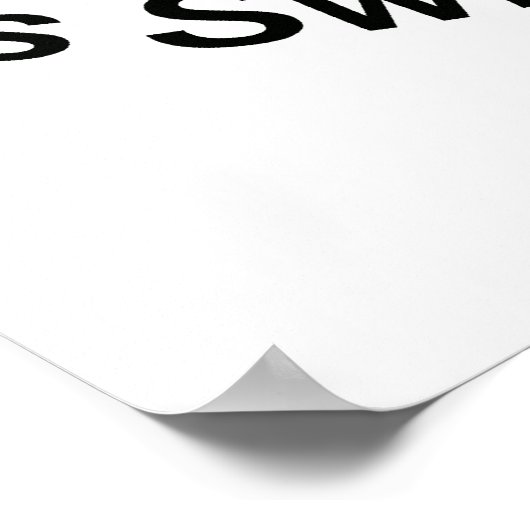 Glück ist Schwimmen Poster (Ecke)