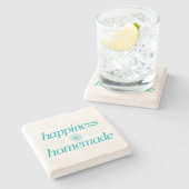 Glück ist selbst gemacht steinuntersetzer (Seitenansicht)