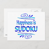 Glück ist SUDOKU Postkarte (Vorne/Hinten)