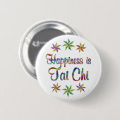 Glück ist Tai-Chi Button (Vorne & Hinten)