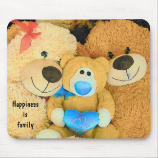 Glück ist Teddybären der Familie Mousepad